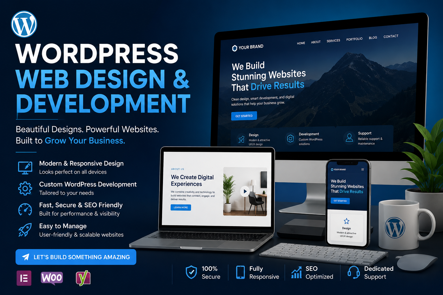 You will get WordPress Designer, Developer, WordPress Website, WordPress Expert